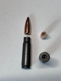 Set of components 7.62x39 steel case + 124 Gr FMJ bullet
