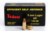 TULA 1000 RNDS 9 MM HP LUGER 135 GR BJB BRASS CASE HOLLOW POINT